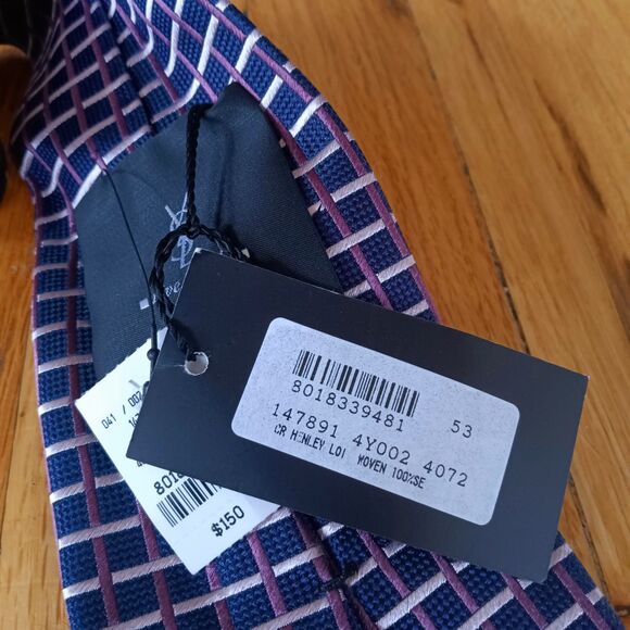 YSL NWT ($150) vintage tie blue henley - Picture 4 of 5